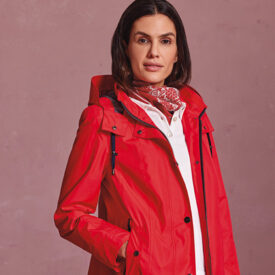It’s all in the details with our vibrant waterproof coat